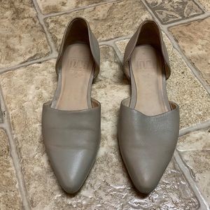 FORTRESS OF INCA Taupe Pointed Toe D'Orsay Flats